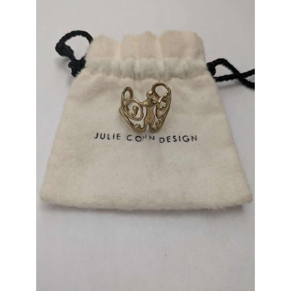 JULIE COHN DESIGN Bronze Ring Gold Abstract Modernist - Picture 6 of 9